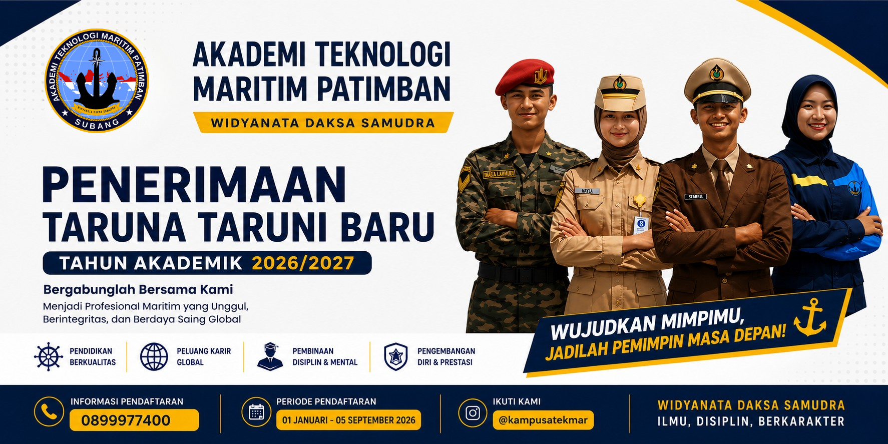 Penerimaan Taruna Taruni Baru Akademi Teknologi Maritim Patimban